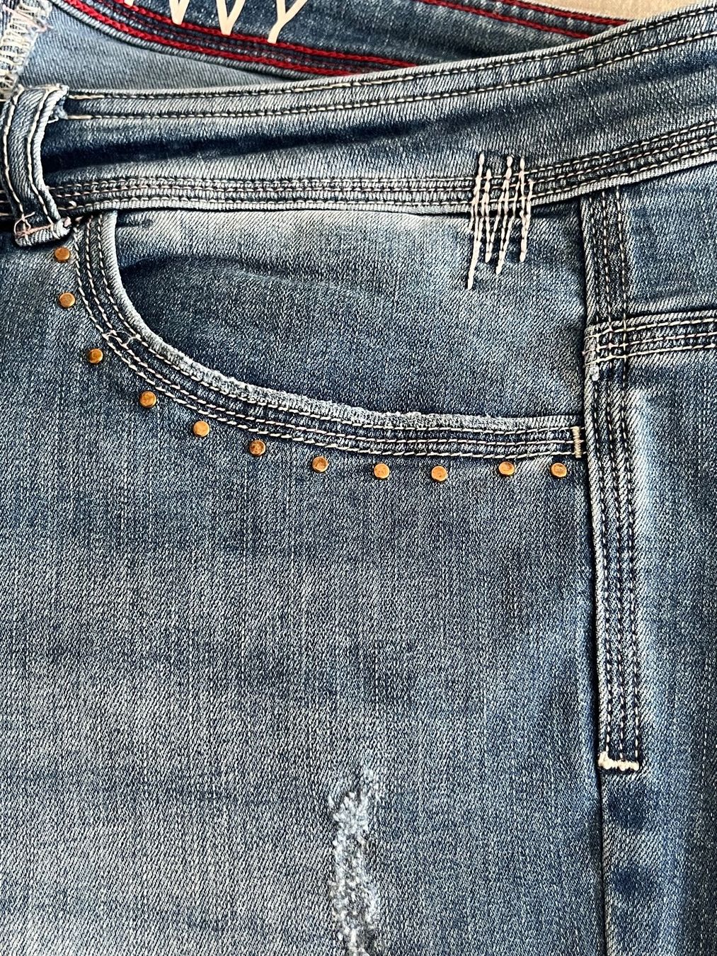 Jeans: Taifun, Skinny Jeans, blau, light destroyed – Usato da Kloten venduto da SANTALA23 2