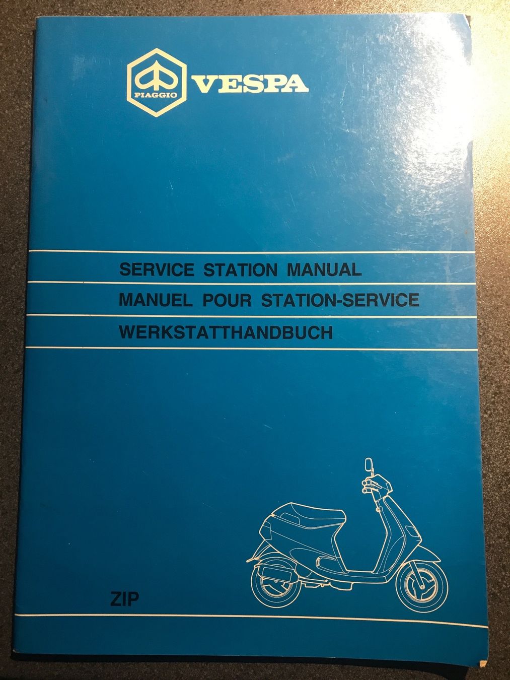 Piaggio Documenti: Piaggio ZIP Werkstatthandbuch original D/E/F – Usato da Zürich venduto da Fisel1