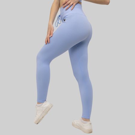 Leggings High Waist Blickdicht Push Up Hell Blau XL YAKWARY