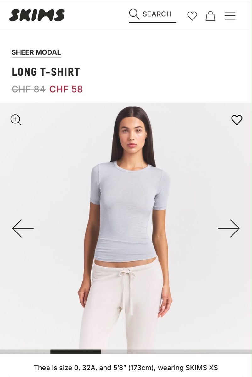 Skims T-Shirts: Skims Long T-Shirt – Neu und originalverpackt aus Hochfelden von mat_m29w 1