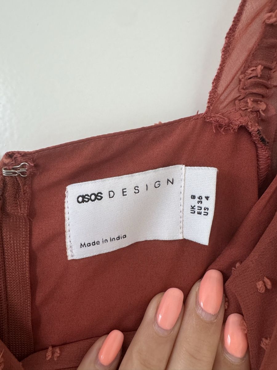 Asos Vestiti: Elegant Rust Polka Dot Maxi Dress Size 36 – Usato da Adliswil venduto da sskb 3