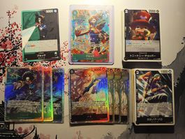 One Piece OP15 JP 50 Karten, SEC, SR, R & AA nami sammlung