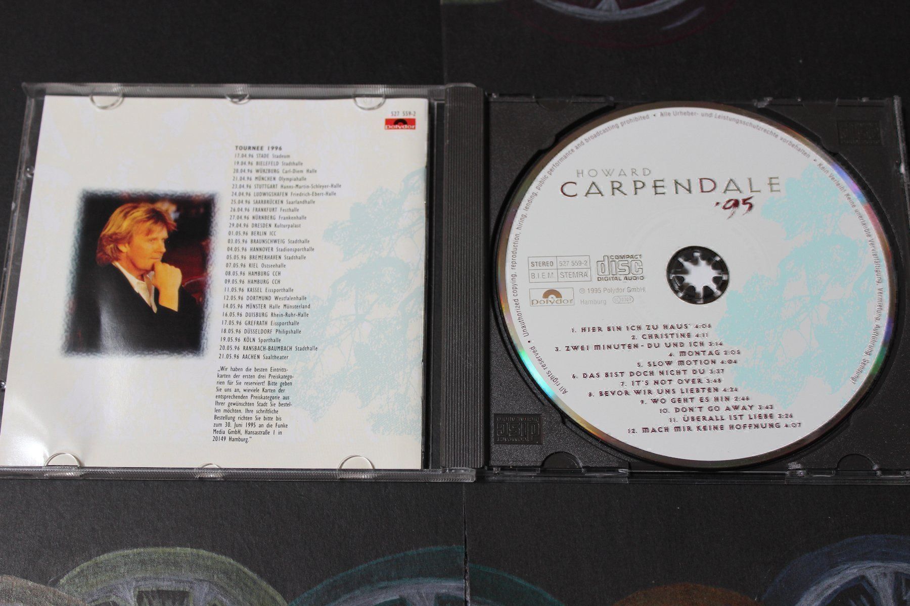 CD: HOWARD CARPENDALE - '95 CD!!!!!!!!!!!!!! – Usato da Tübach venduto da JamesStone 3