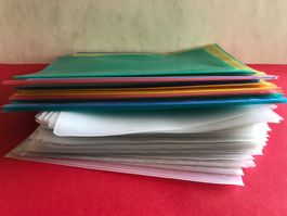 SICHTMAPPEN für Upcycling Aktenmappen Büromaterial 1,7 kg