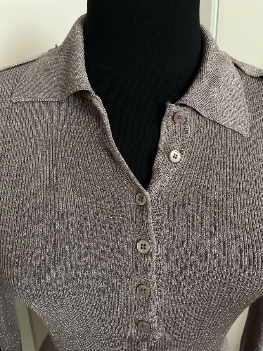 Max Mara Blusen: Max Mara pink lurex  polo  shirt – Gebraucht aus Rüschlikon von ant_5v7g 1