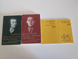 Bücher: Lessing, Brecht, Büchner, Hoffmann, 4 Stk.
