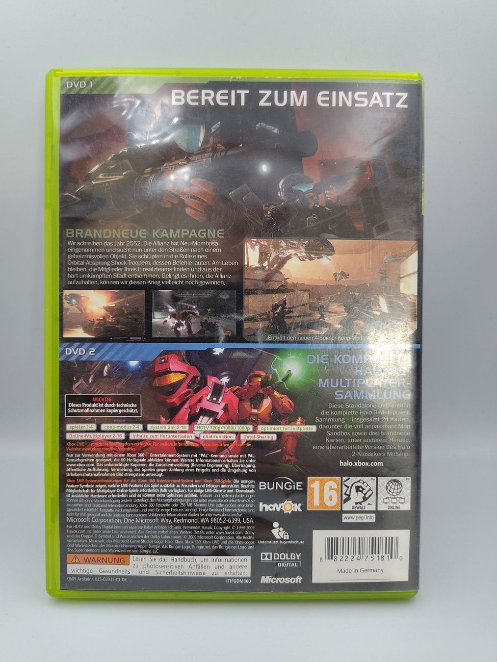 Microsoft Giochi: Halo 3: ODST - Xbox 360 - Deutsche Version – Usato da Kloten venduto da SuperRetroPixels 1