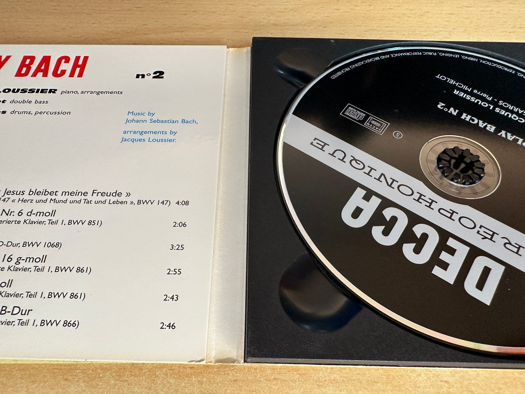 CD: Jacques Loussier – Play Bach Nº2 – Usato da Rikon im Tösstal venduto da Alpenmutz 2