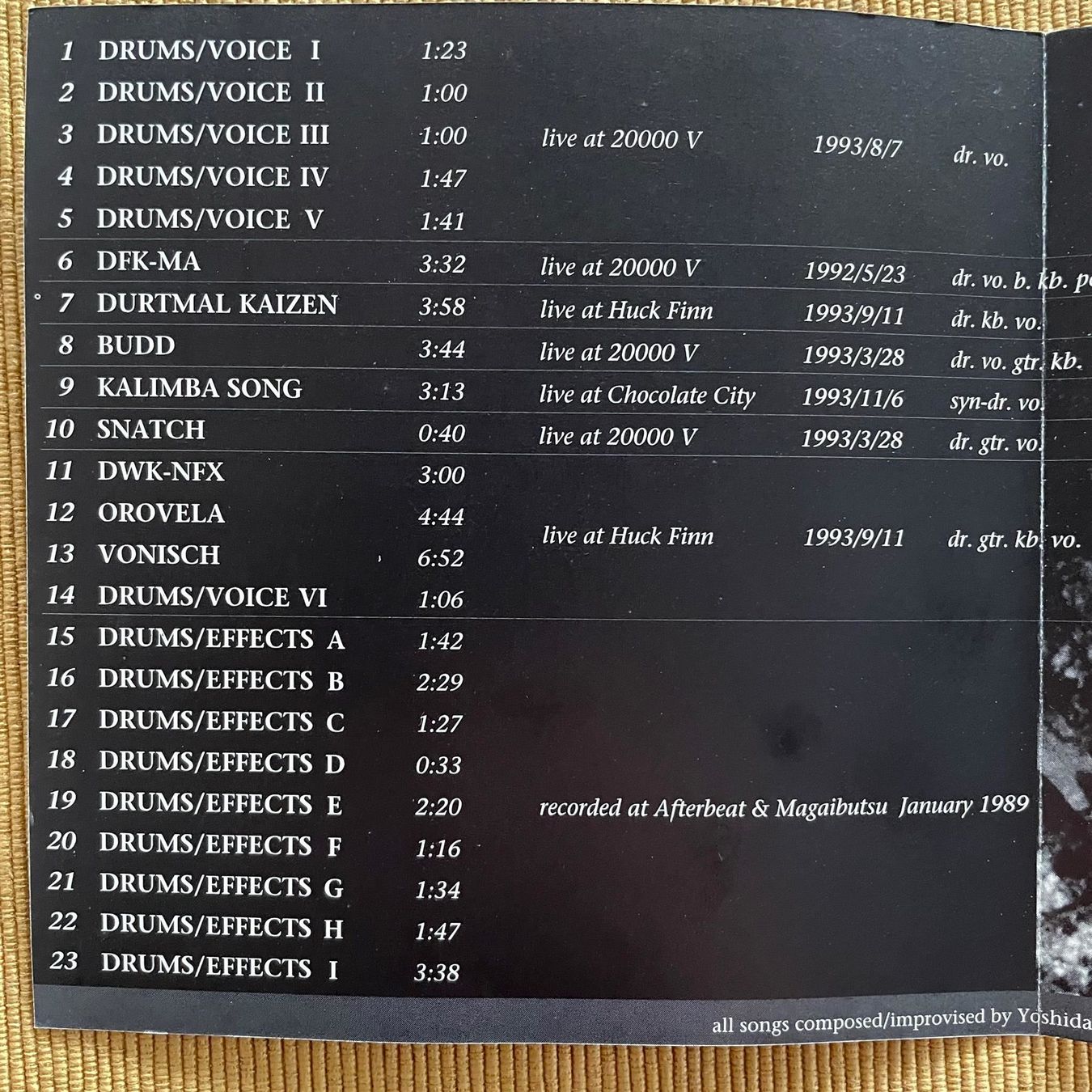 CDs: Tatsuya Yoshida (CD) Jazz Rock, Psychedelic, experimental – Gebraucht aus Zug von Mirare9 3