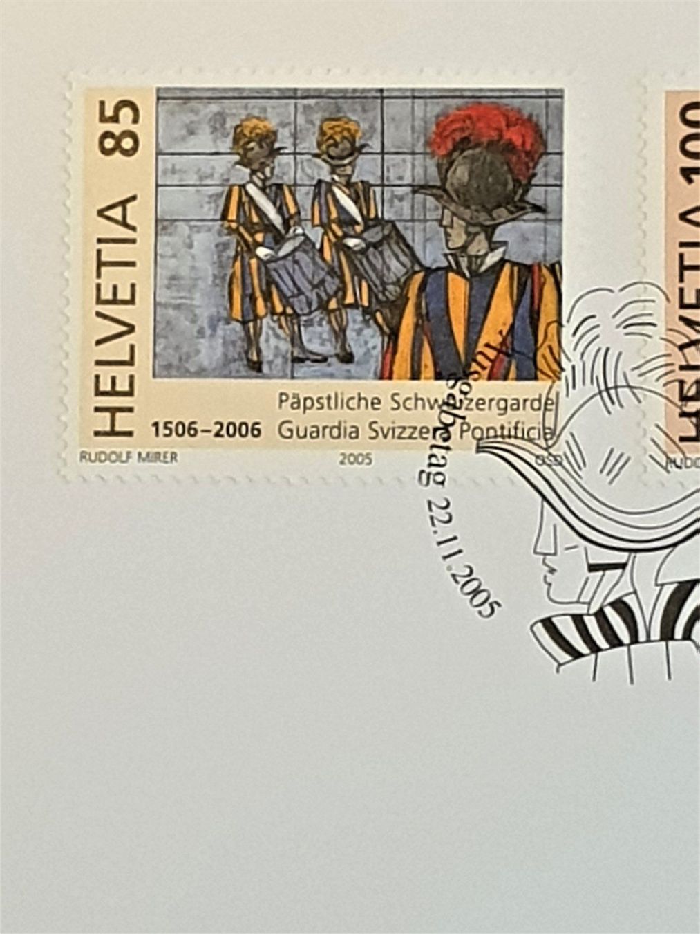 Alle Briefmarken: (19)Gemeinschaftsausgabe Schweiz-Vatikan – Gebraucht aus Schwarzhäusern von Inot3 4