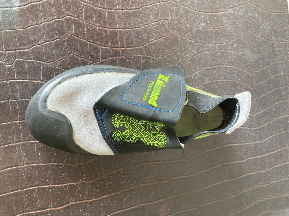 Chaussons d'escalade enfant - vert - Vert acide, Gris acier, Noir