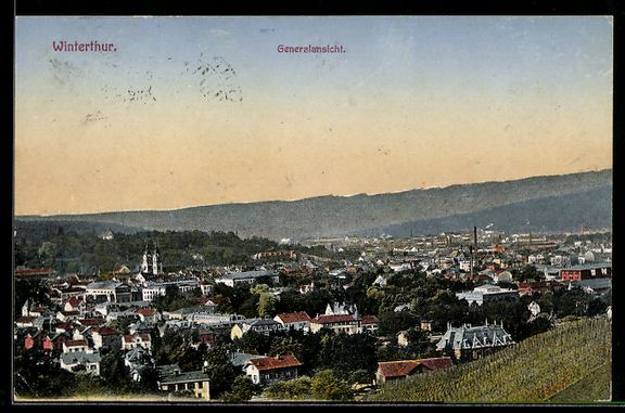 Ansichtskarten: AK Winterthur, Generalansicht – Gebraucht aus Berlin von bartko-reher