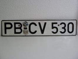 Nummernschild / Auto / Kfz-Kennzeichen Deutschland PB-CV 530