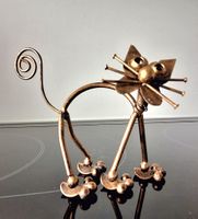 Metall-Katze Skulptur, Fotohalter