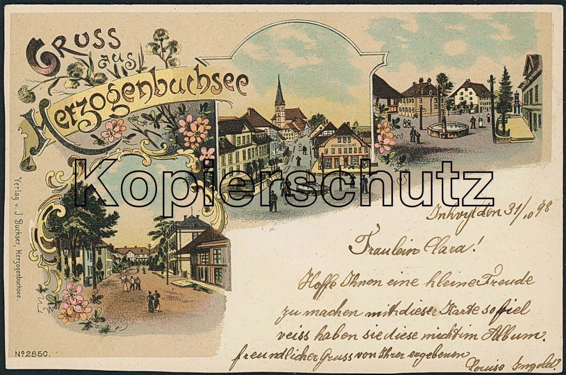 Cartes postales: BE Herzogenbuchsee - Litho – D'occasion à Schindellegi par masutka7