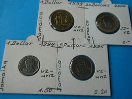 Jamaica 1993-2000, 4 alte Münzen