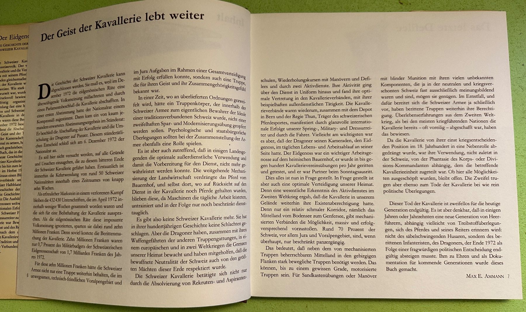 Libri: Max E. Ammann: Der Eidgenoss. Geschichte CH-Kavallerie – Usato da Zürich venduto da allp 4
