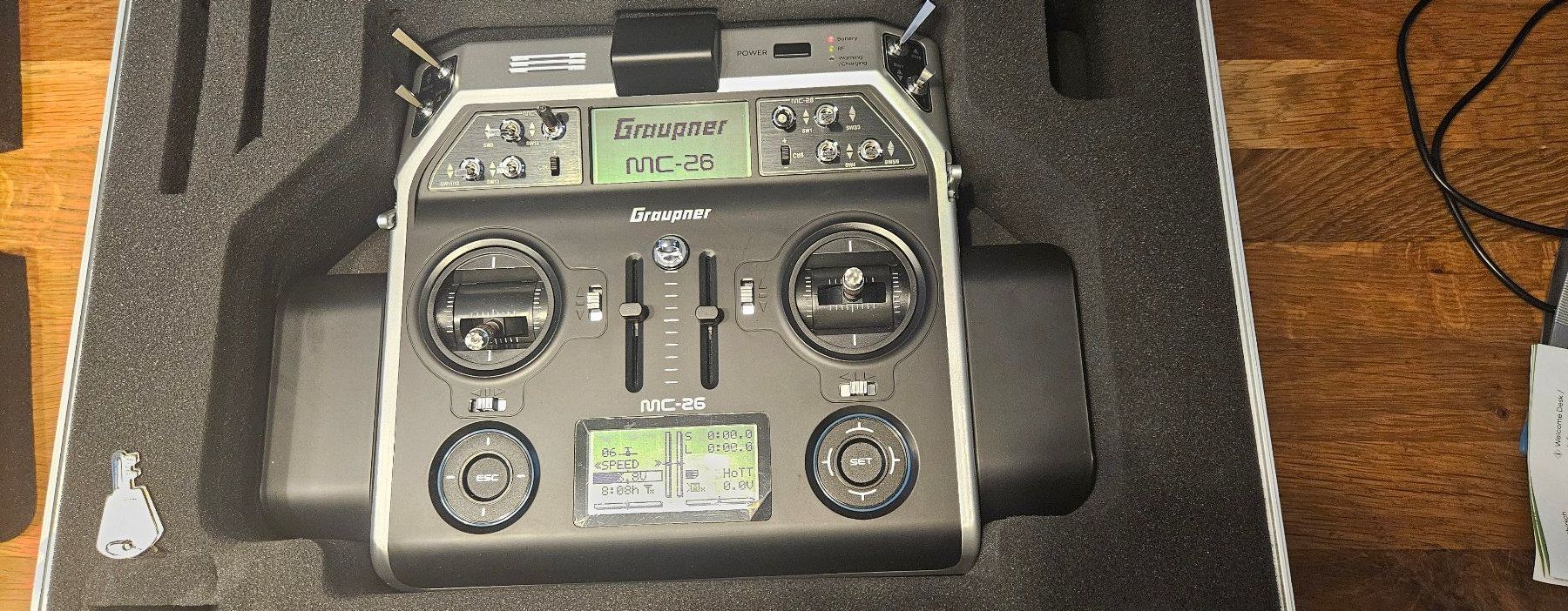 Graupner Telecomando: Graupner MC26 HoTT Pultsender  mit Koffer – Usato da Hinwil venduto da Kangra 5
