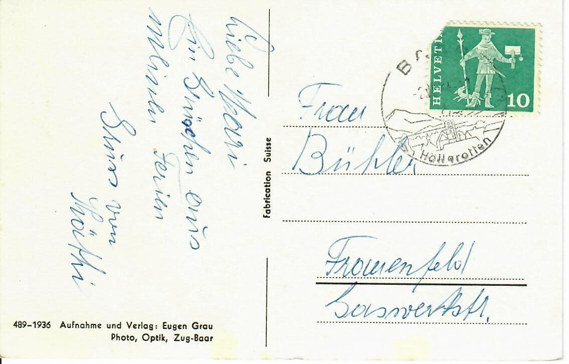 Cartoline postali: Baar Grosshaus und Rathaus – Usato da Hochdorf venduto da Ziegel-16 1