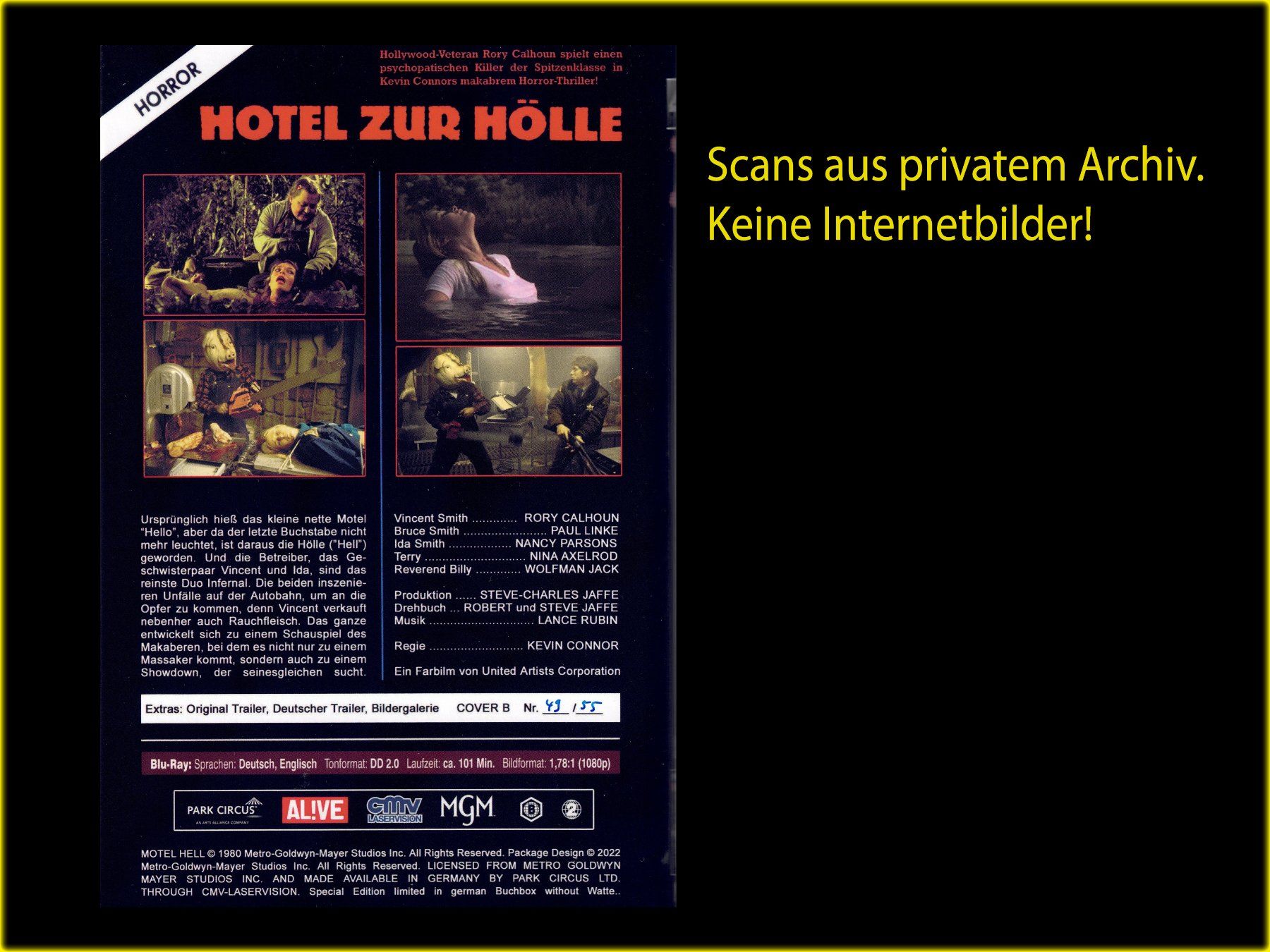 Alle DVDs: Motel Hell / Grosse Hartbox X-Rated / uncut / Nr. 49/55 – Neu (gemäss Beschreibung) aus Füllinsdorf von VIDEO-ARCHIVES 2