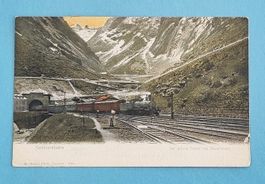 Göschenen - Gotthardbahn - Ausfahrt aus dem Tunnel - 1905