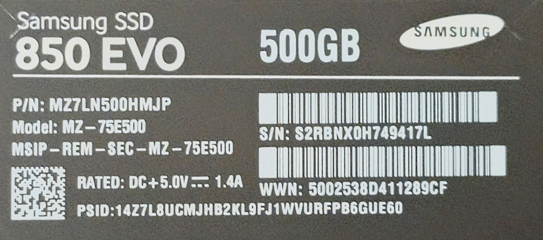 Samsung Dischi rigidi: Samsung 850 EVO | 500GB | 99% | Solid State Drive | Top! – Nuovo (secondo la descrizione) da Ennetmoos venduto da Faders 3