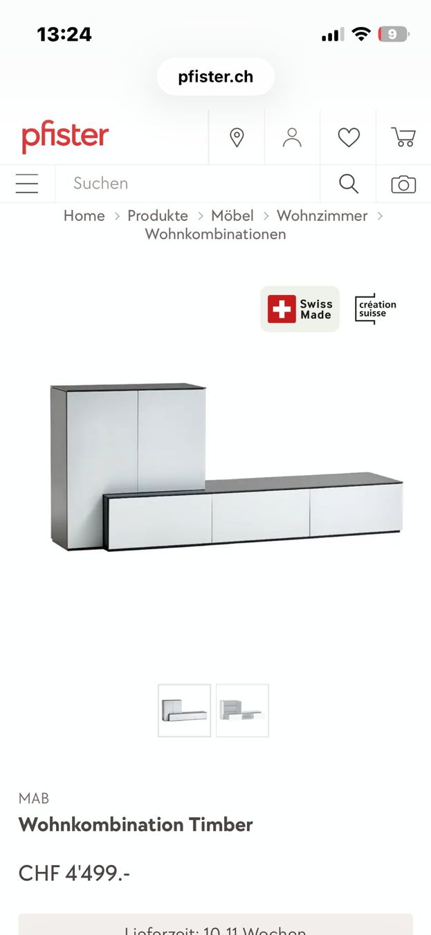 Mobili TV: Schweizer Design TV-Möbel/Lowboard MAB Timber mit Aufsatz – Usato da Zürich venduto da Ne01 1