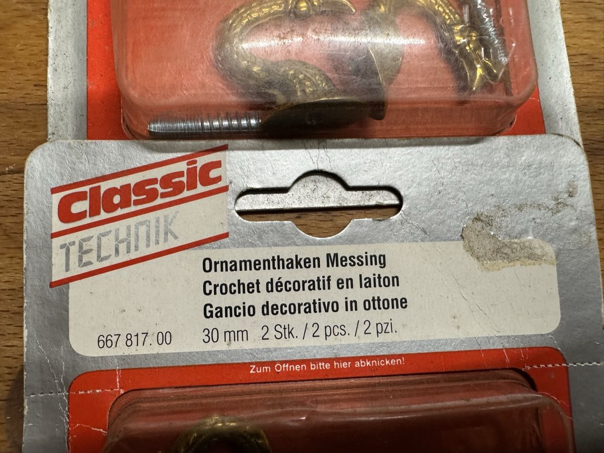 Alle Werkzeuge: Crochets décoratifs en laiton Classic Technik, 8 pcs – Neu (gemäss Beschreibung) aus Wettingen von dekostyle70 3
