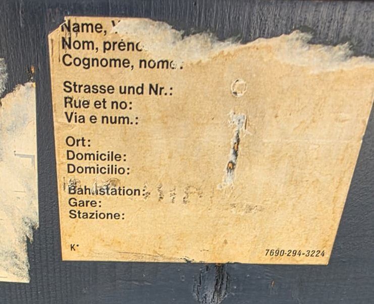 Casse di trasporto: Originaler Schweizer Armee Holzkorpus / Bürokiste – Usato da Flums venduto da Flumsantik 2