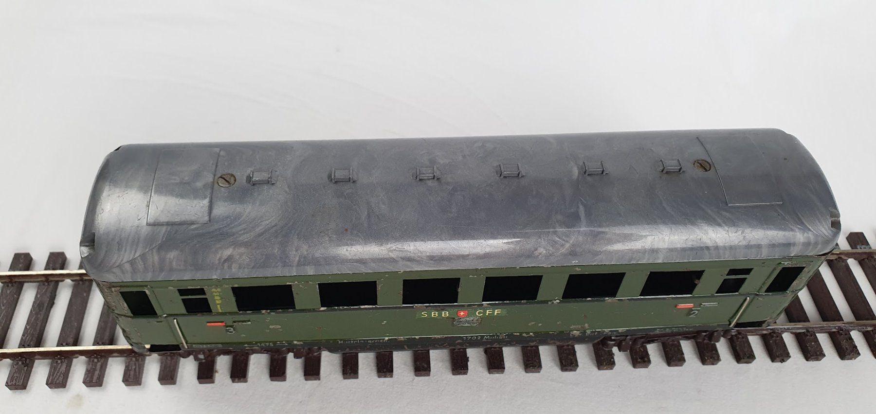 Fleischmann Modellini di ferrovie: Fleischmann 410 SBB Pers.Wagen Exportmodell, Spur 0/Blech – Usato da Seon venduto da voAllBah 2