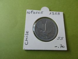 Chile 1958, 10 Pesos