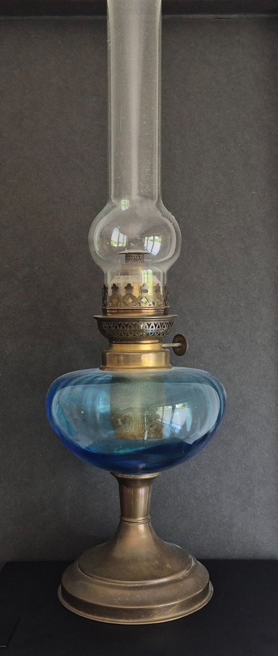 Lampade: Petroleum-Lampe Antik blau – Usato da Erlenbach ZH venduto da gui_6zw8