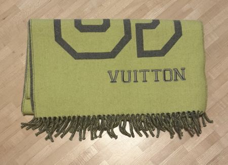 Louis Vuitton Schal in Gelb/Grau aus Wolle/Kaschmir