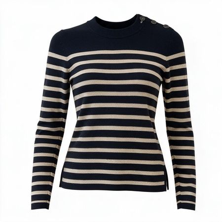 Comptoir des Cotonniers Pullover schwarz gestreift XS