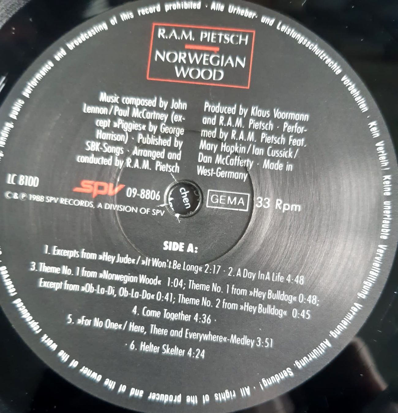 Schallplatten: R.A.M PIETSCH: Norwegian  Wood – Gebraucht aus Frick von kyb_yq8h 2