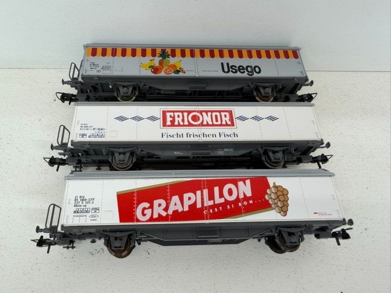 Roco Modelleisenbahnen: Spur H0 Roco 3 er Set SBB Schiebewandwagen – Gebraucht aus Büsserach von ModellbahnDepot 4