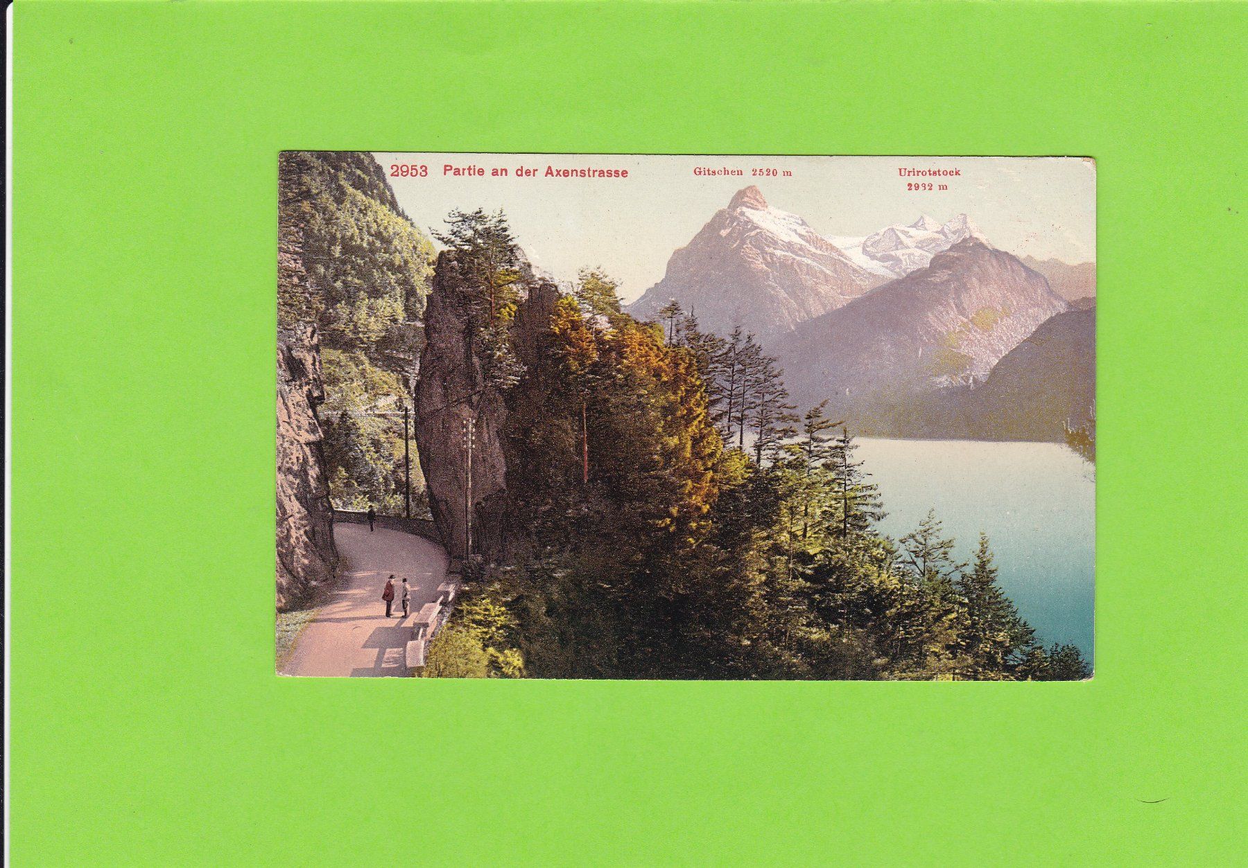 Cartoline postali: Partie an der Axenstrasse--belebt – Usato da St. Peterzell venduto da neckertal