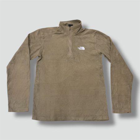 The North Face brown fleece quarter zip winter jacke XS