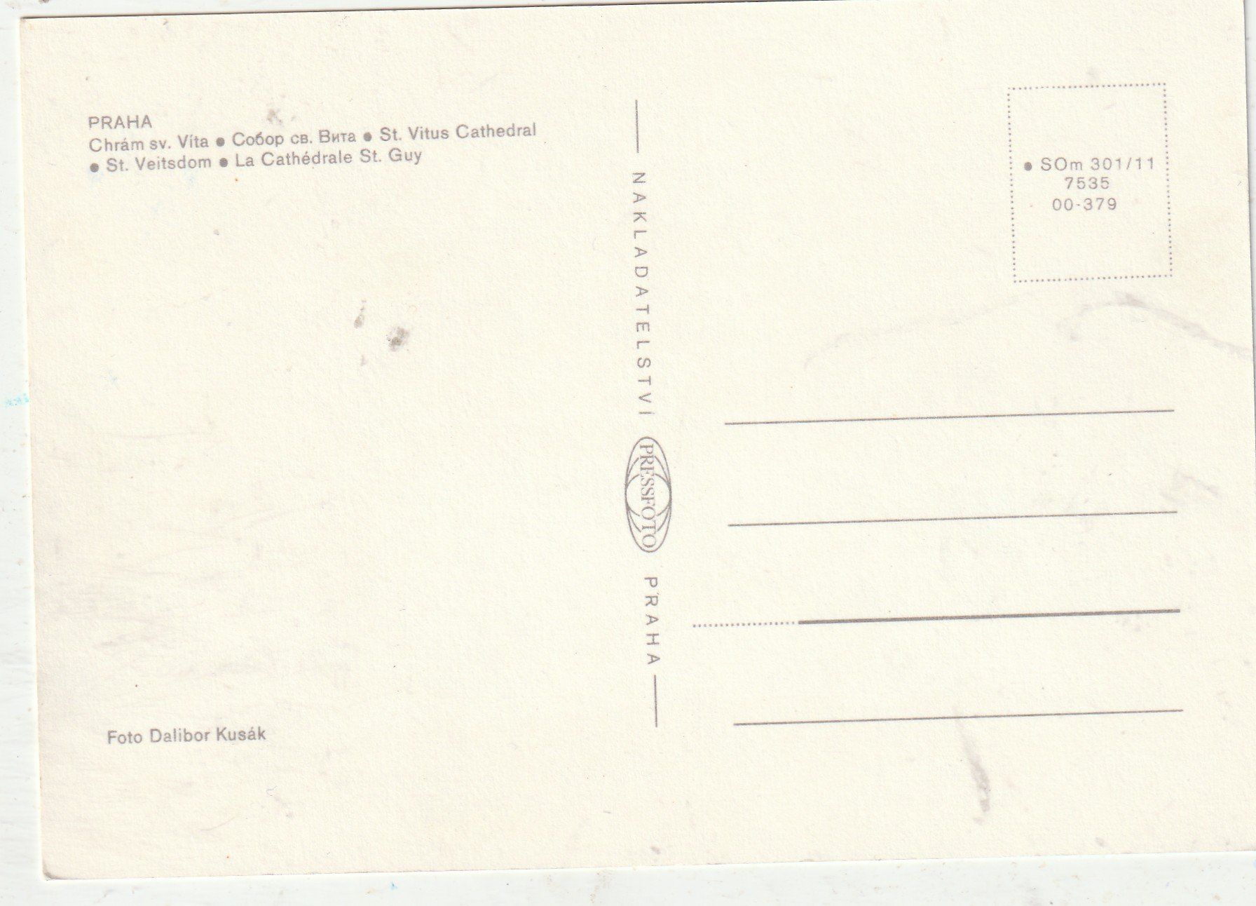 Cartoline postali: Prag Kathedrale – Usato da Lumbrein venduto da made02 1