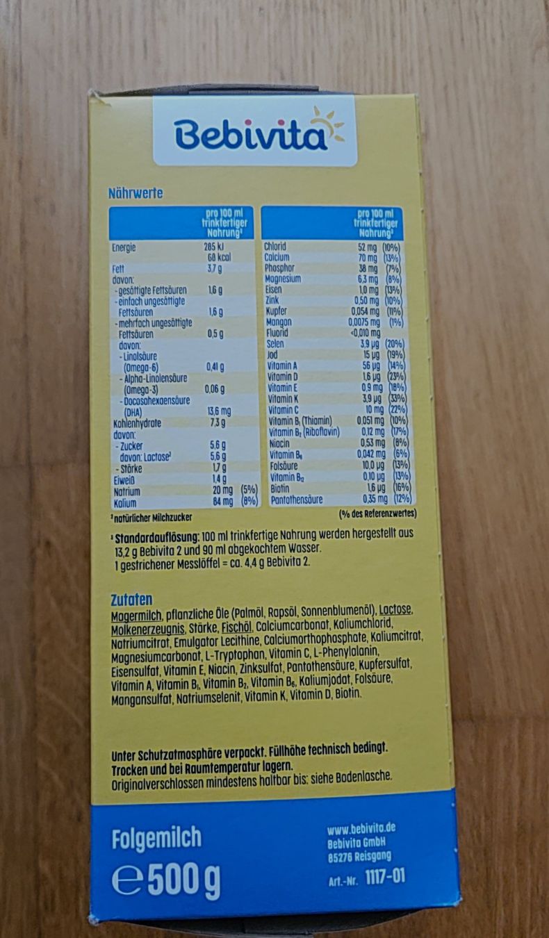 Lebensmittel & Spezialitäten: Milchpulver Nr. 2 von Bebivita – Gebraucht aus Utzenstorf von and_c8wy 1