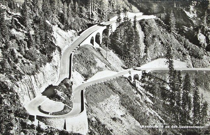 Ansichtskarten: SUSTENSTRASSE Wendeplatte – Gebraucht aus Jona von philajona