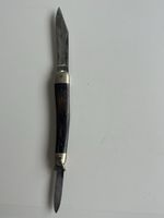 Taschenmesser mit Holzgriff zwei Klingen gebraucht(2S4)