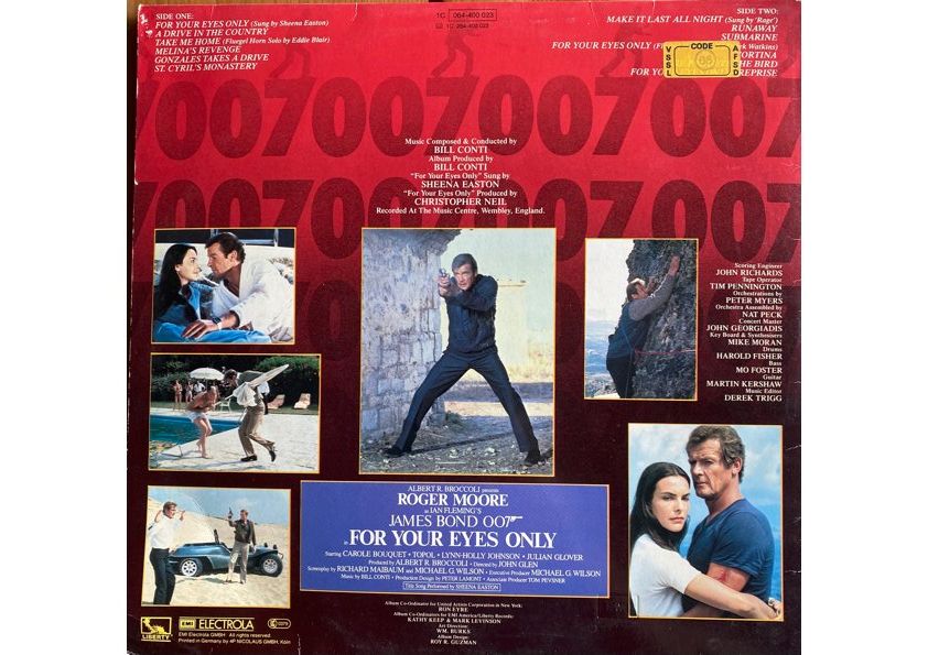 Dischi in vinile: Vinyl James Bond Rien que pour vos yeux – Usato da Cornaux NE venduto da THX01 1