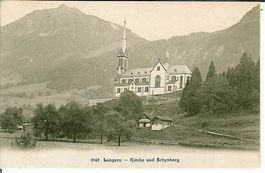 Lungern OW 1922 Kirche  Foto Wagner Nr.2042 sehr gut erhalte