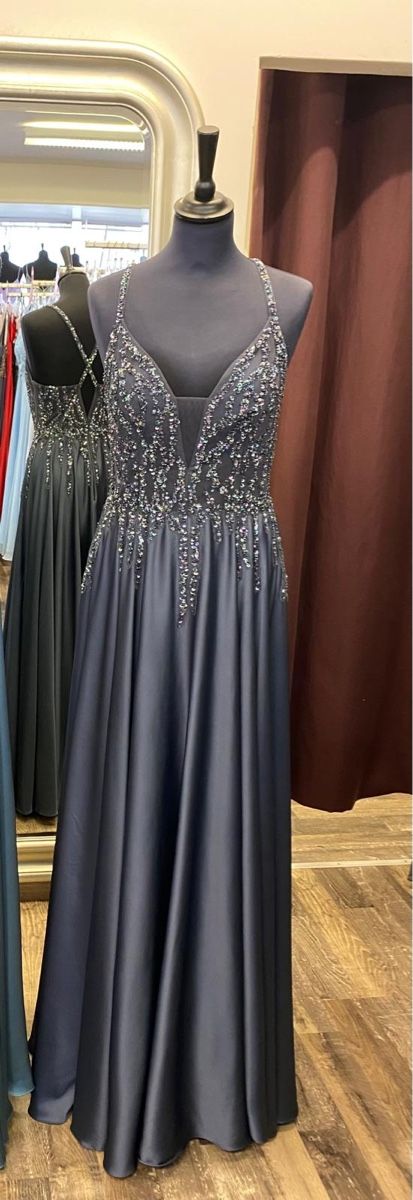 Vestiti: Abendkleid dunkelblau Grösse 36 NEU mit Steinen – Nuovo e nell'imballaggio originale da Schlatt ZH venduto da INVA00