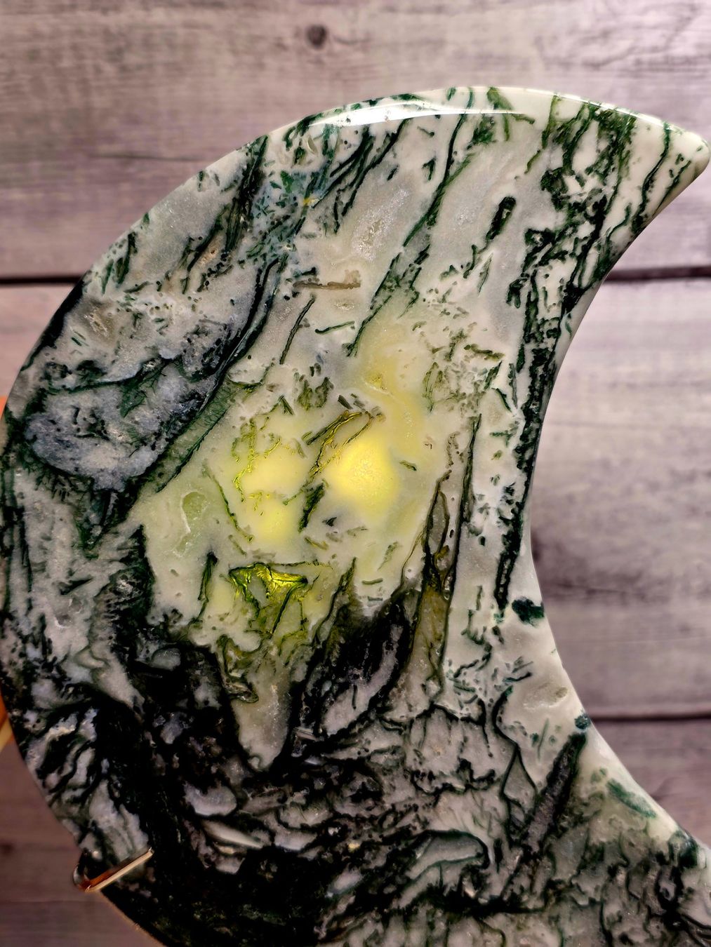 Minerali & Pietre curative: Grosser Moosachat Mond 440g – Nuovo (secondo la descrizione) da Matzingen venduto da Shay_Crystalz 1