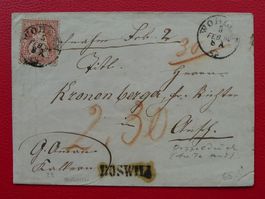 1866, Nr.33 auf Brief von WOHLEN nach BOSWIL AG, mit Befund!