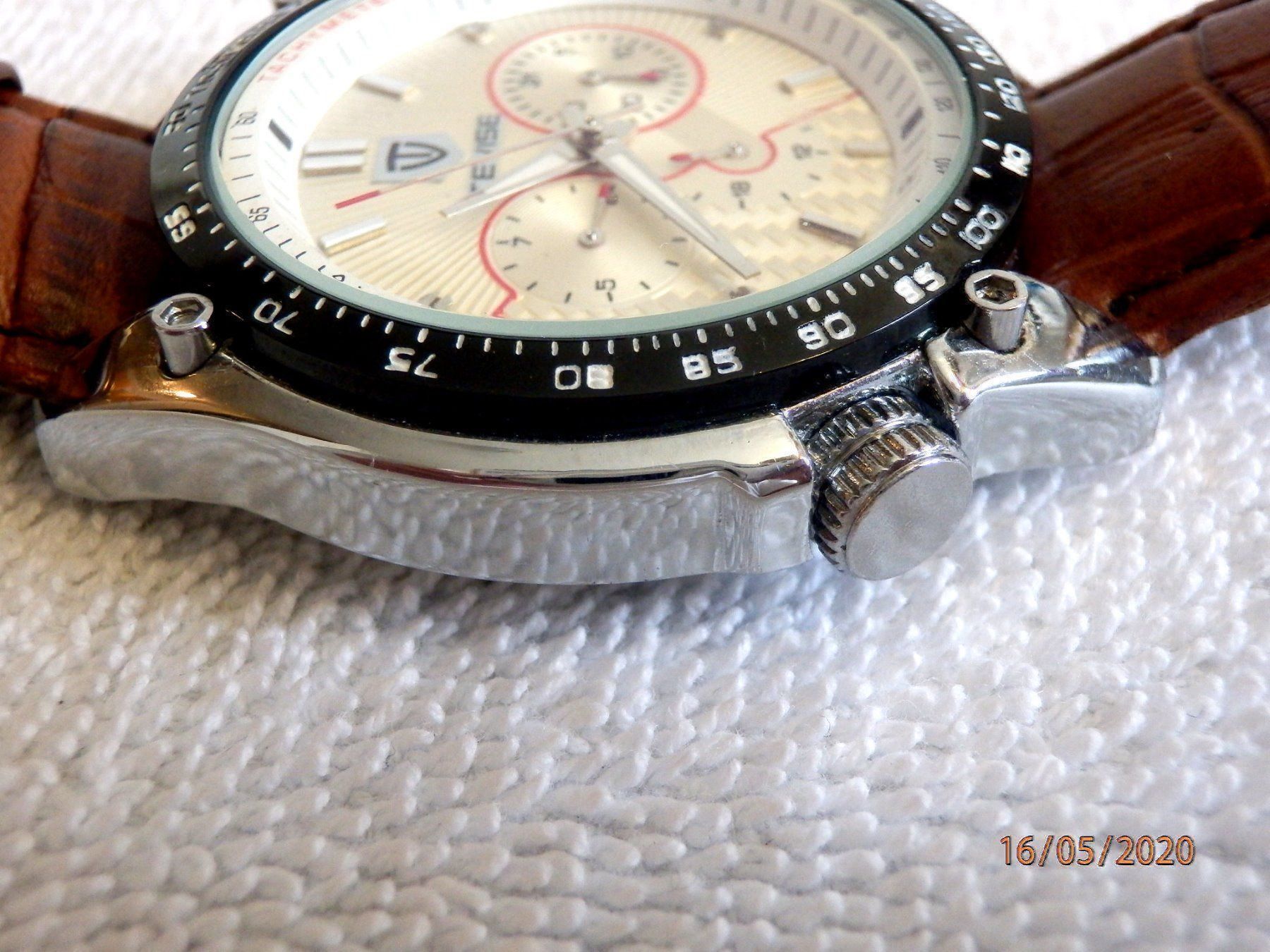 Uhren: Chronograph, Tevise, 42mm mit viel Deko. – Gebraucht aus Ueberstorf von dinbau 8