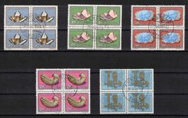 1960 Pro Patria Serie im 4er-Block mit Zentrum-ʘ