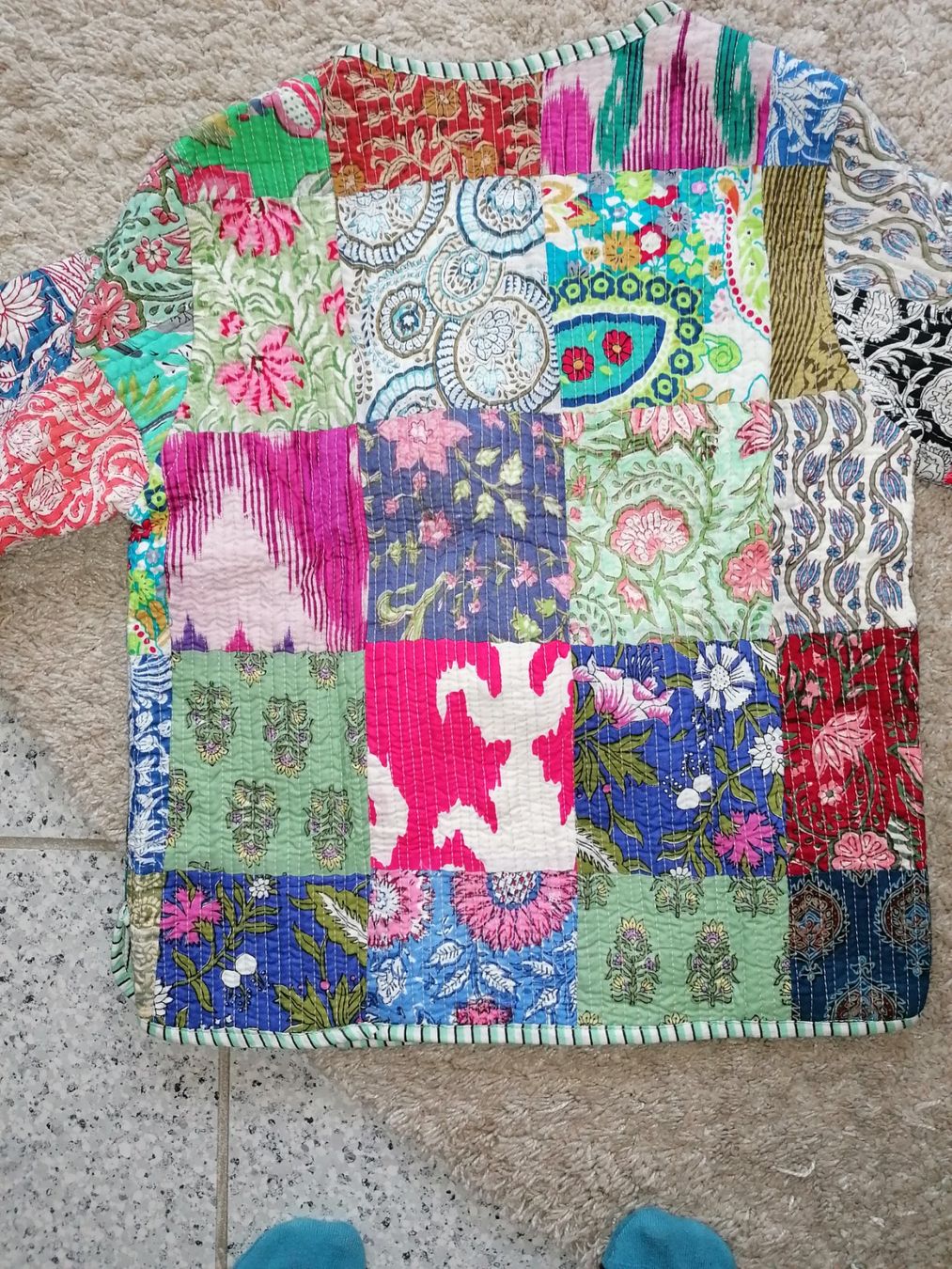 Giacche: Patchwork Jacke XS/S, Wendejacke Provence Stil – Nuovo (secondo la descrizione) da Bösingen venduto da Freejack69 1